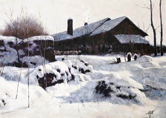 陈健作品《玫瑰色的冬天》规格：100cmx68cm.jpg