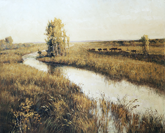 陈健作品《秋水河畔》规格：80cmx73cm.jpg